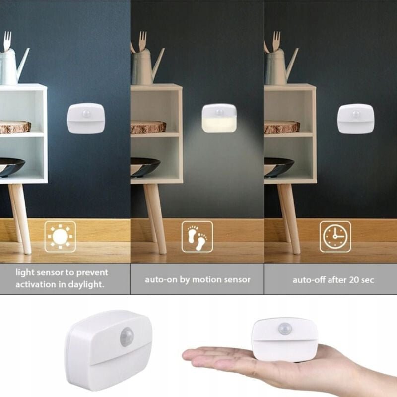 2 db Elemes LED Fali Lámpa Mozgásérzékelővel – Vezeték Nélküli, PIR Szenzoros - BShopyautomata világításelemes LED fali lámpafolyosó fény06977547960460_4
