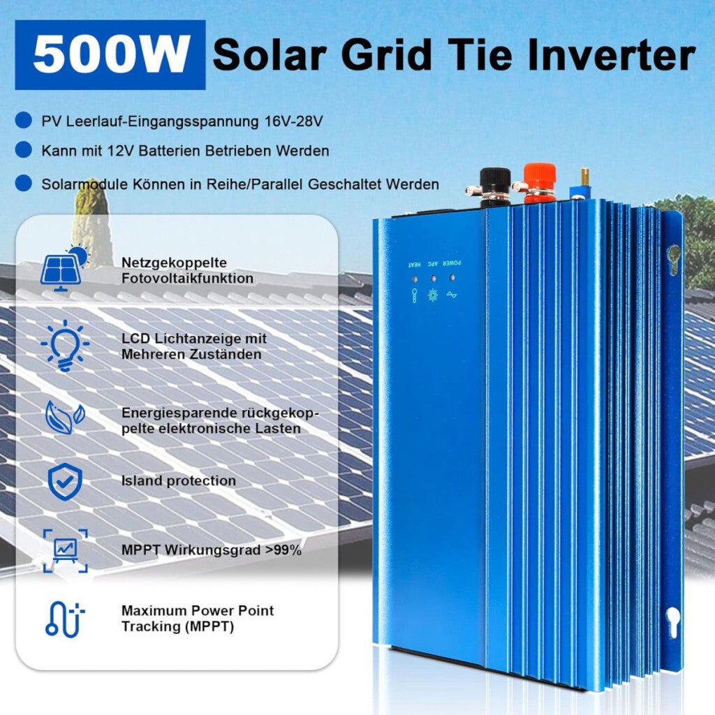 ARCELI 500W MPPT 12V Napelemes Inverter - Mikro Inverter, PV Inverter - Kék - BShopy12 V szolár inverter500 W szoláris inverterARCELI napelem inverterX001QT2PPP_2