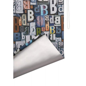 B.Banani Klemmfix Sötétítő Roló - 77 x 150 cm, Színes Betűmintás - BShopy