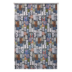 B.Banani Klemmfix Sötétítő Roló - 77 x 150 cm, Színes Betűmintás - BShopy