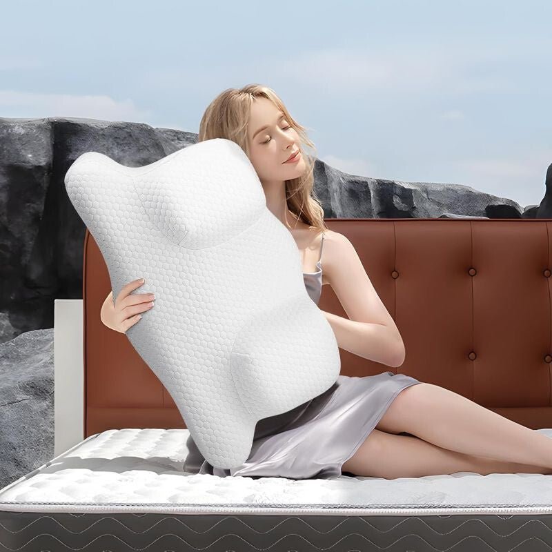 Benazcap Memory Foam Szépségpárna - Fehér, Arcbőrbarát - BShopy