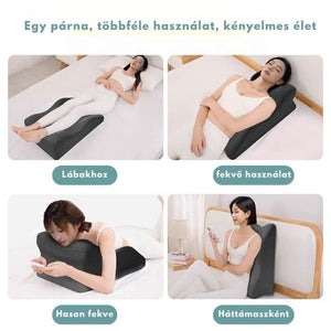 Blux multifunkčný oporný vankúš z pamäťovej peny – opierka chrbta, na relax a ležanie na bruchu (65×46×26 cm, tmavosivý) - BShopy