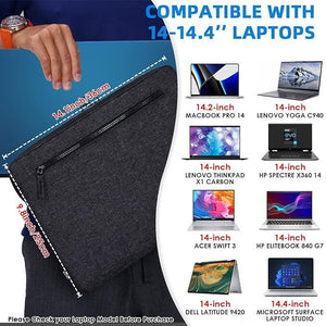 Eono Laptop Táska 14 Hüvelykes Készülékhez - Vízálló, Vékony Sötétszürke Tok - BShopy