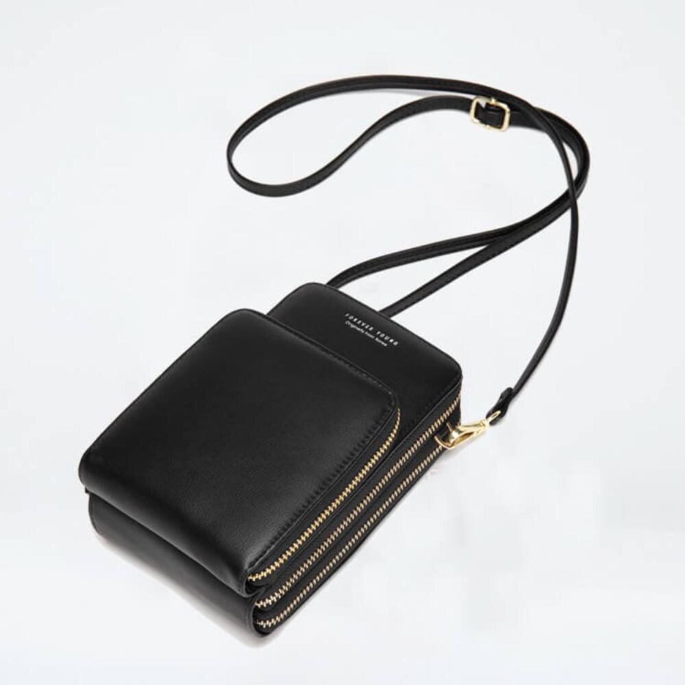 FOREVER LOVELY Divatos Fekete Telefontartó Válltáska – Praktikus, Kis Méretű Női Táska - BShopyG5572 - POA4642368_1