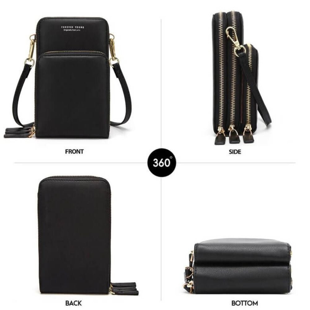 FOREVER LOVELY Divatos Fekete Telefontartó Válltáska – Praktikus, Kis Méretű Női Táska - BShopyG5572 - POA4642368_2