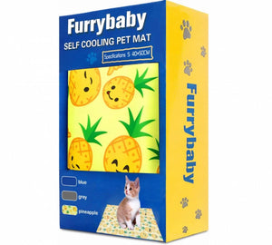 Furrybaby Ananászmintás Hűsítő Matrac Kisállatoknak - XS, Hűtőhatású Fekhely - BShopy