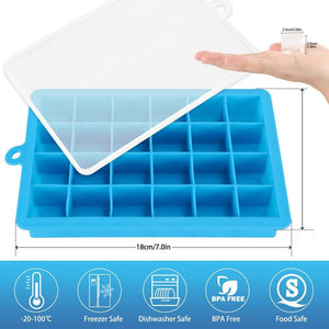 Gifort Szilikonos Jégkockatartó Szett - 3 db - os, Rugalmas Műanyag Formák - BShopy