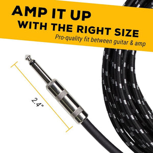 GLS Audio Szövetes Gitárkábel – 6.3mm Jack - Jack Hangszerkábel - BShopy