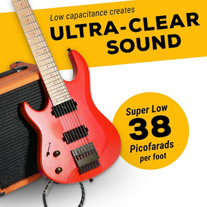 GLS Audio Szövetes Gitárkábel – 6.3mm Jack - Jack Hangszerkábel - BShopy