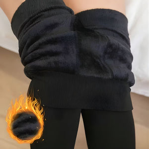 Gyerek Thermo Nadrág Szett 2 db – Meleg Téli Leggings Fekete és Szürke Színben, Ajándék Hajgumival (150) - BShopy