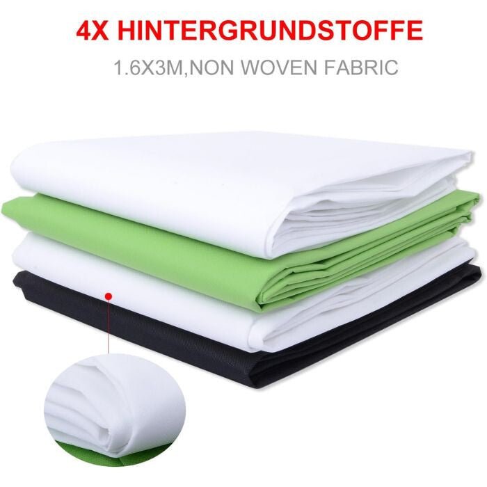 Hakutatz Professzionális Fotóstúdió Szett – Stúdióvilágítás és Háttérrendszer – Softbox Lámpaállványokkal – Védőtáskával - BShopyB075MY7DKJ_4