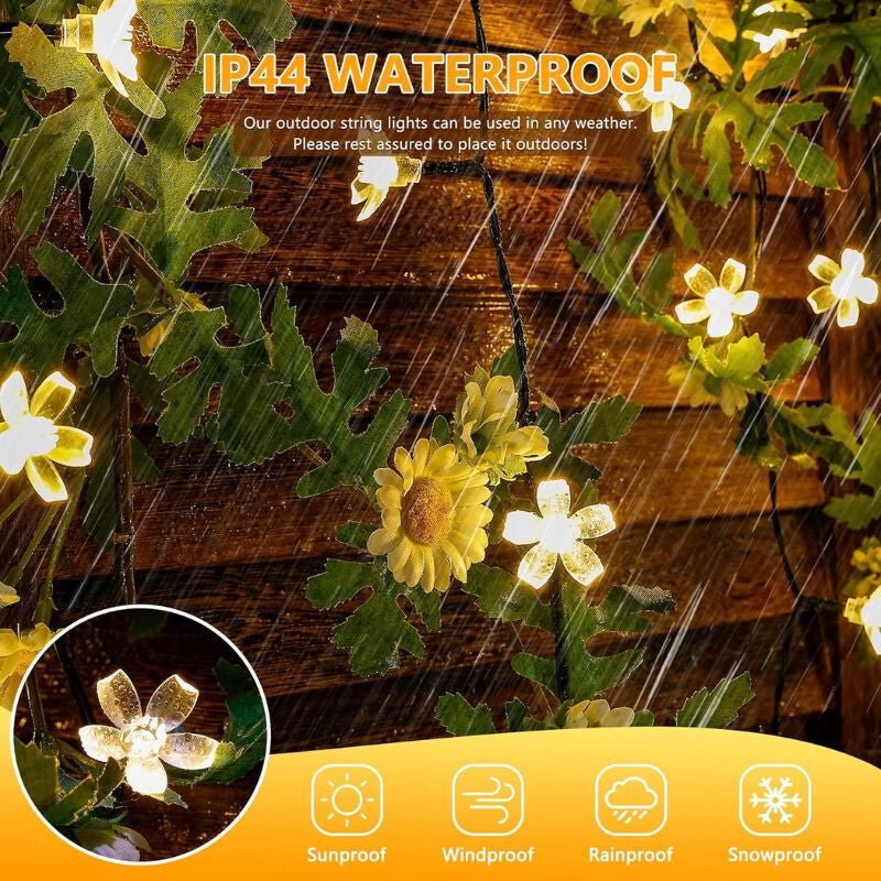 InnooTech LED Cseresznyevirág Fényfüzér – 5 m, Meleg Fehér Fény - BShopy