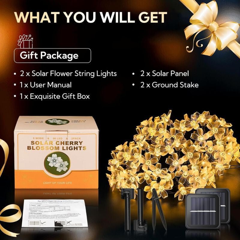 InnooTech LED Cseresznyevirág Fényfüzér – 5 m, Meleg Fehér Fény - BShopy