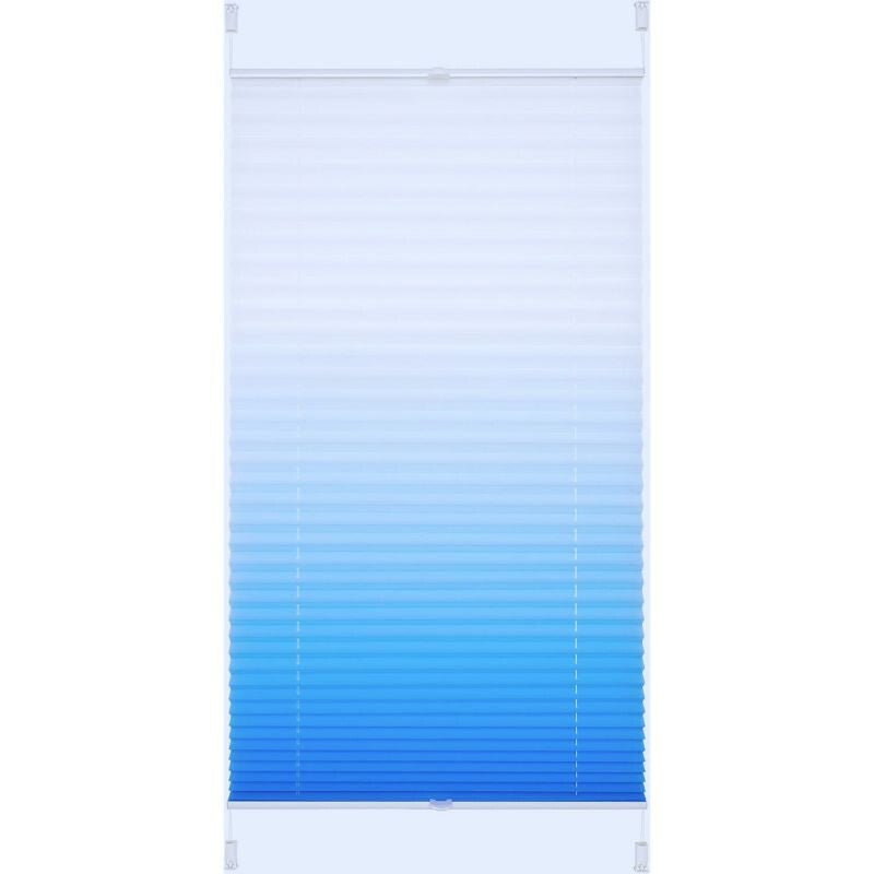 JalousieCrew Klemmfix Pliszé Árnyékoló Roló 120 x 130 cm, Kék - Fehér - BShopy
