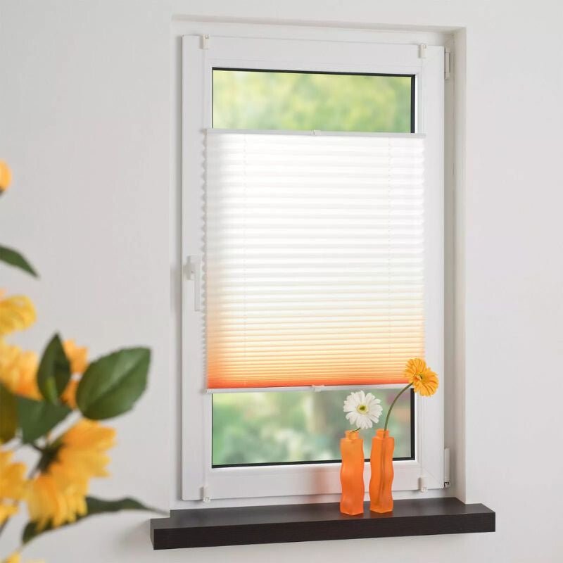 JalousieCrew Klemmfix Pliszé Roló 110 x 130 cm, Narancssárga - Fehér - BShopy