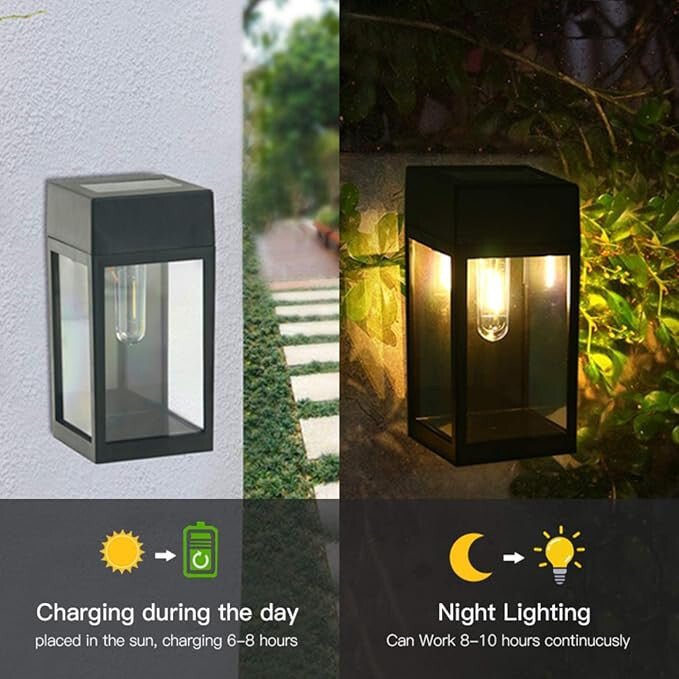 JeeYee Kültéri Napelemes Fali Lámpa - 2 db, Energiatakarékos Világítás - BShopy