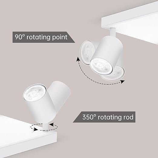 Ketom Forgatható, Állítható 4 Irányú LED Mennyezeti Sportlámpa (Fehér) - BShopy