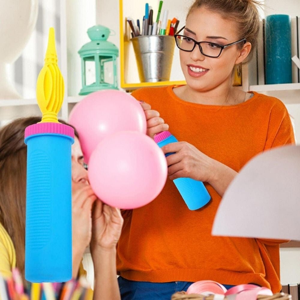 Linsition Kézi lufifújó pumpa - 2 Darabos Lufi Fújó Pumpa Készlet Dekoráláshoz és Bulikhoz - BShopy