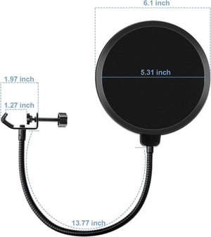 Mikrofon Popszűrő Blue Yeti és Más Mikrofonokhoz - Zajcsökkentő Szűrő - BShopy