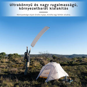 Naturehike ľahko nafukovacia karimatka – hrúbka 3,5 cm, ultraľahká (490 g), obdĺžnikový tvar, svetlosivá - BShopy