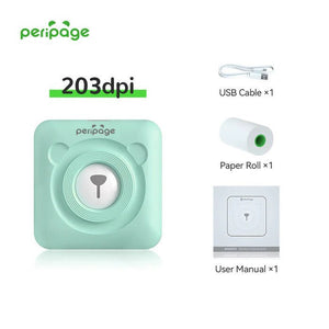 PeriPage Mini Hordozható A6 Fotónyomtató (Türkizkék) - BShopy