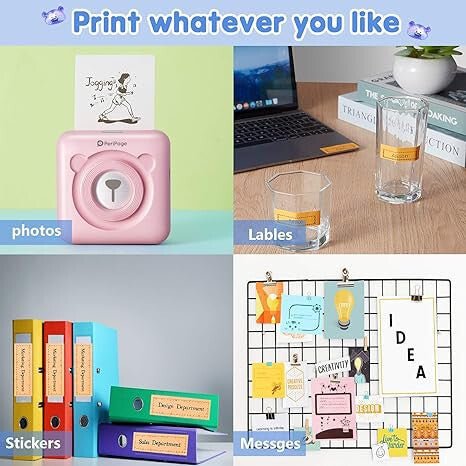 PeriPage Mini Hordozható A6 Fotónyomtató (Türkizkék) - BShopyX001GJK41H_4