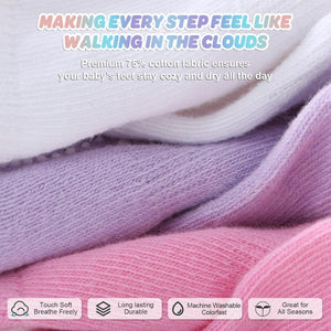 Prémium Csúszásmentes Baba és Gyerek Bokazokni Szett – Párnázott Sarokvédelemmel - BShopy