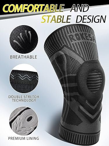 Rokesa XL Térdrögzítő - Fekete, Sportos és Támogató - BShopyB09NDL9DPP_3
