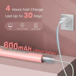 Sejoy TB8132A - CE Rózsaszín Szonikus Elektromos Fogkefe - USB Töltéssel, 3 Tisztítási Móddal - BShopy