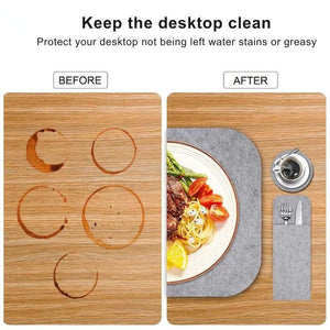 SportOut Világosszürke Étkező Alátét Szett – Hőálló, Csúszásmentes Szilikon Tányéralátét és Poháralátét - BShopy