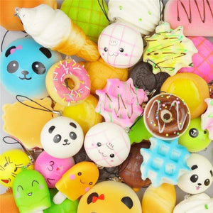 Squishy 30 db - os Stresszoldó Plüssfigura Csomag - Kulcstartóra, Táskára Rögzíthető - BShopy