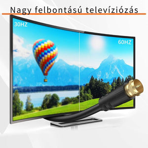 Tesmart Koaxiális TV/SAT Kábel Apa–Apa RG59 75 Ω 2 m Aranyozott - BShopy
