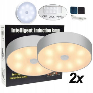 2 db 16 LED - es Mozgásérzékelős Éjszakai Lámpa – USB - s, Sárga Fényű - BShopy