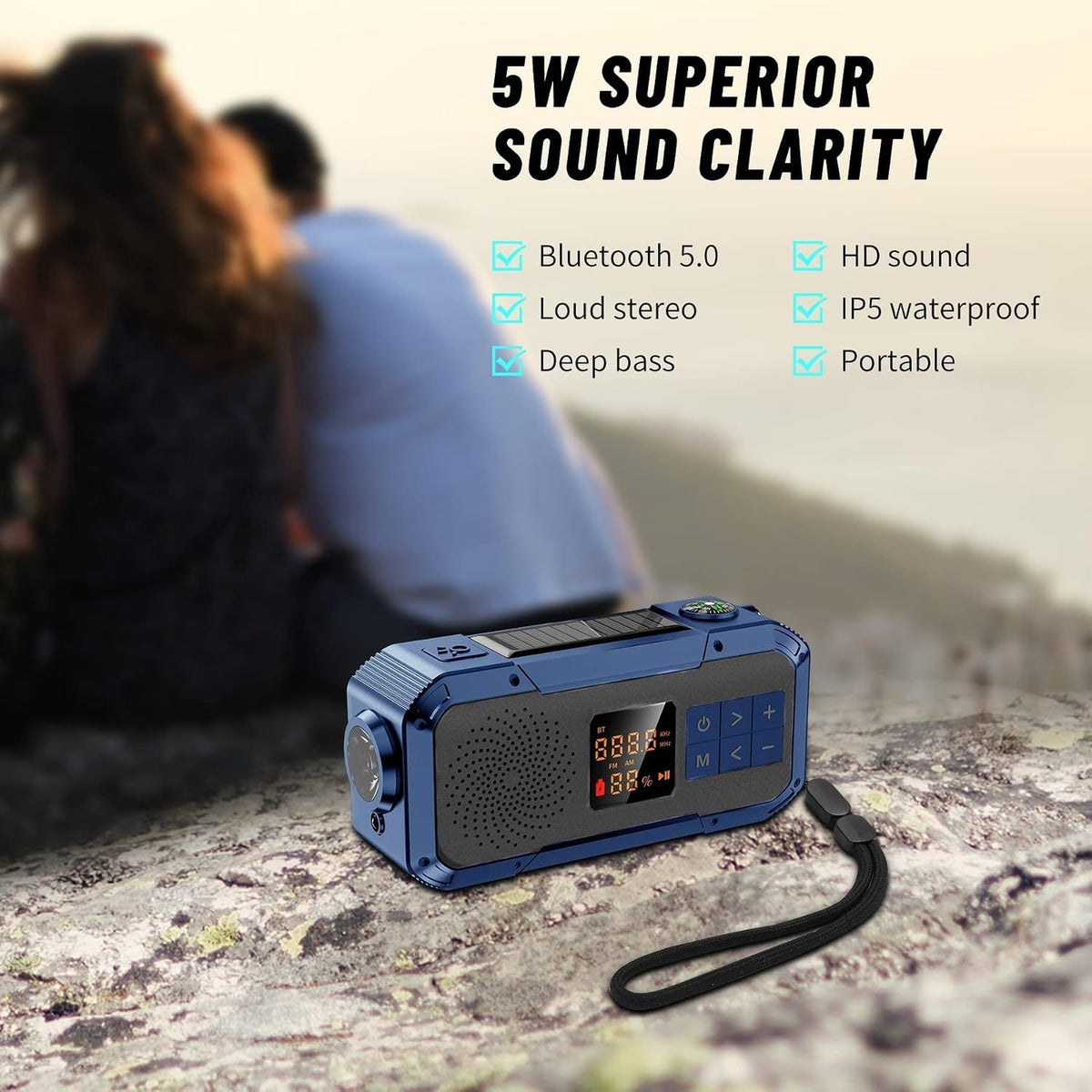 Multifunkčné Rádio - Bluetooth, Powerbanka a Núdzové Svetlo