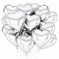 Fóliové balóniky srdce strieborné 30 ks 40x45 cm