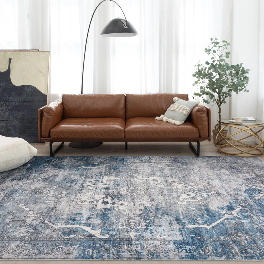 Taleta Moonlit Modro-Šedý Vintage Interiérový Koberec 120x170cm