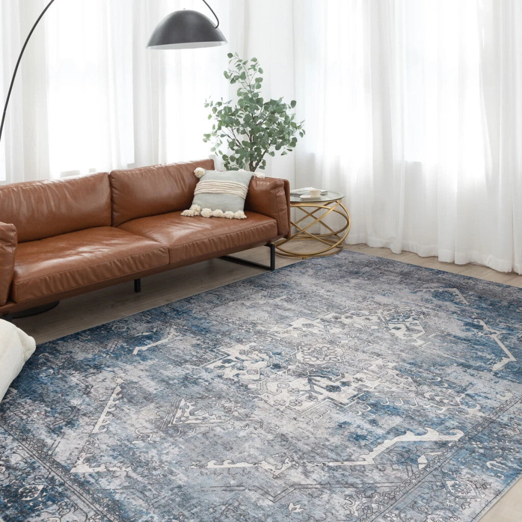 Taleta Moonlit Modro-Šedý Vintage Interiérový Koberec 120x170cm