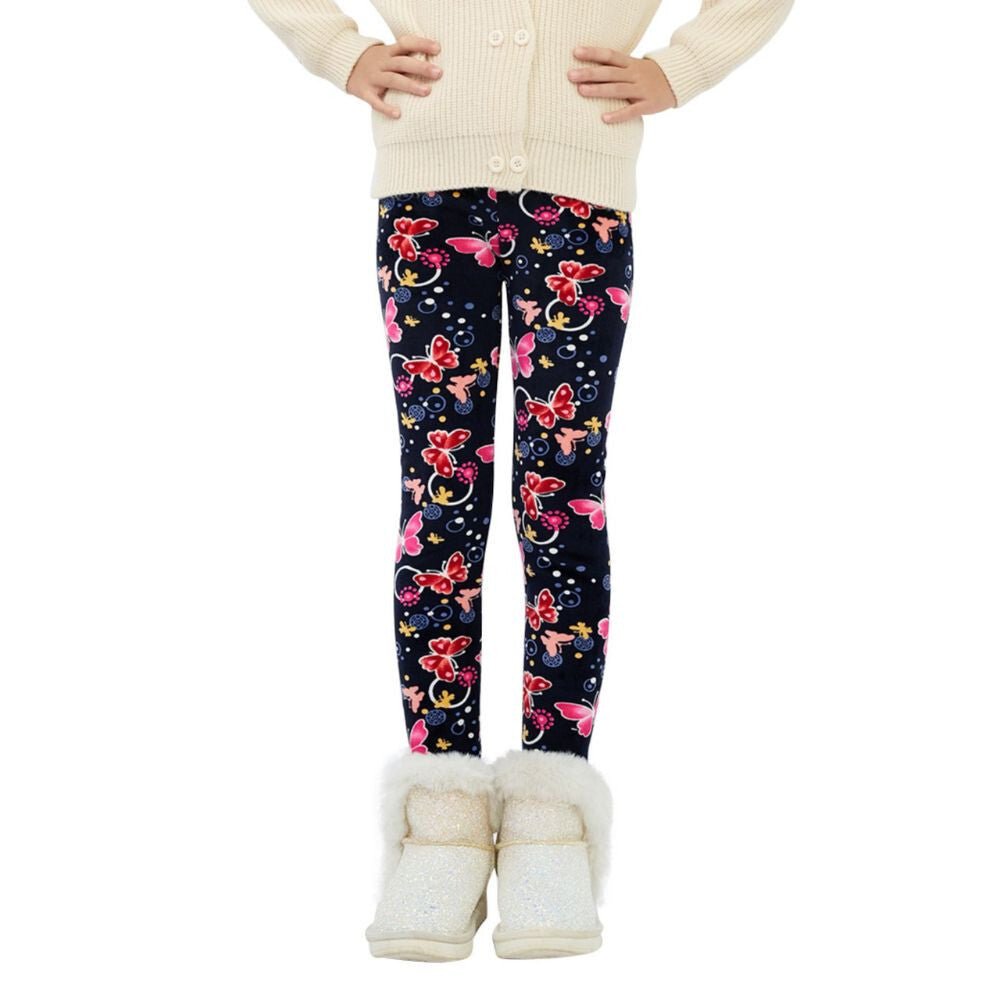 Adorel Téli Polár Gyermek Leggings Szett (2 db) – Pillangó és Szívecske Mintával - BShopy