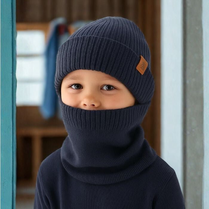 AHAHA Kisgyermek Sapka és Körsál Szett - M Méret, Sötétkék Szín - BShopydivatos gyerek sapkadivatos gyerek sálgyerek kiegészítőX001FWCHK1_5