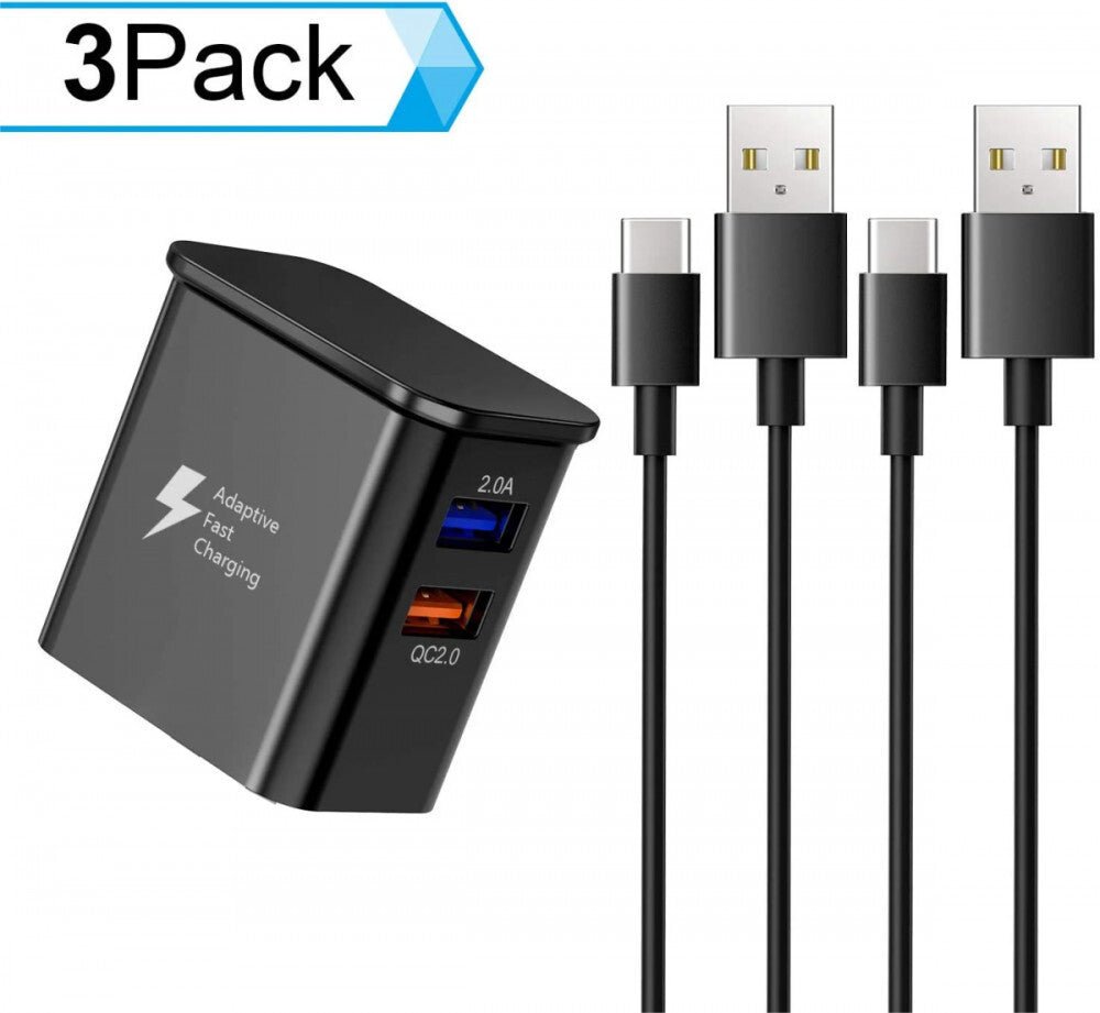 Amoner 25W Gyorstöltő Adapter + Kábel Szett (2 db, 1.2 m) - BShopy