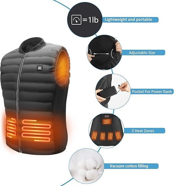 Antelife Fűthető Mellény XL - 3 Hőmérsékleti Szinttel, Uniszex, USB Töltés - BShopyAntelife fűthető mellényfűthető mellényfűthető ruházatX001EA1WRD_3