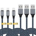Apple MFi Tanúsítvánnyal Rendelkező iPhone Töltő - Fehér Lightning Kábel Szett (1 m, 3×2 m, 3 m) Gyorstöltéssel - BShopy