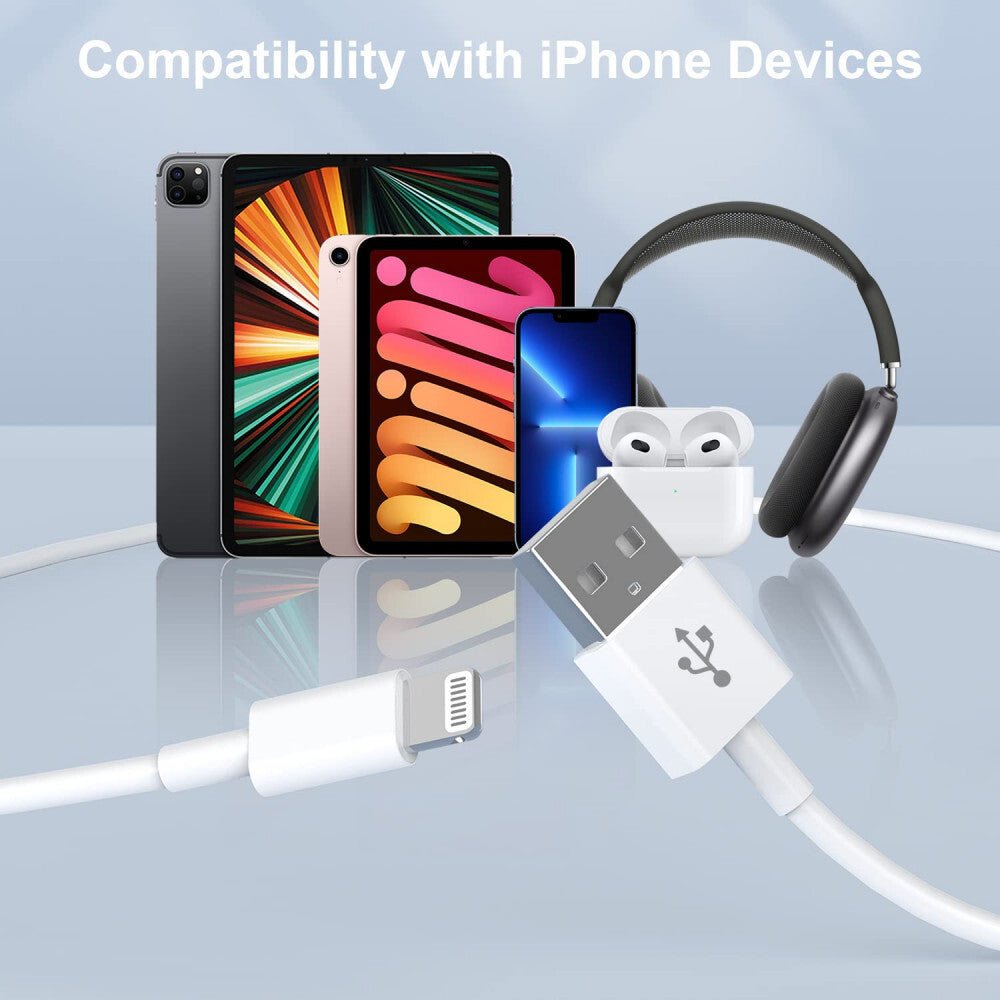 Apple MFi Tanúsítvánnyal Rendelkező iPhone Töltőkábel - Lightning - USB, 3m, Fehér - BShopy