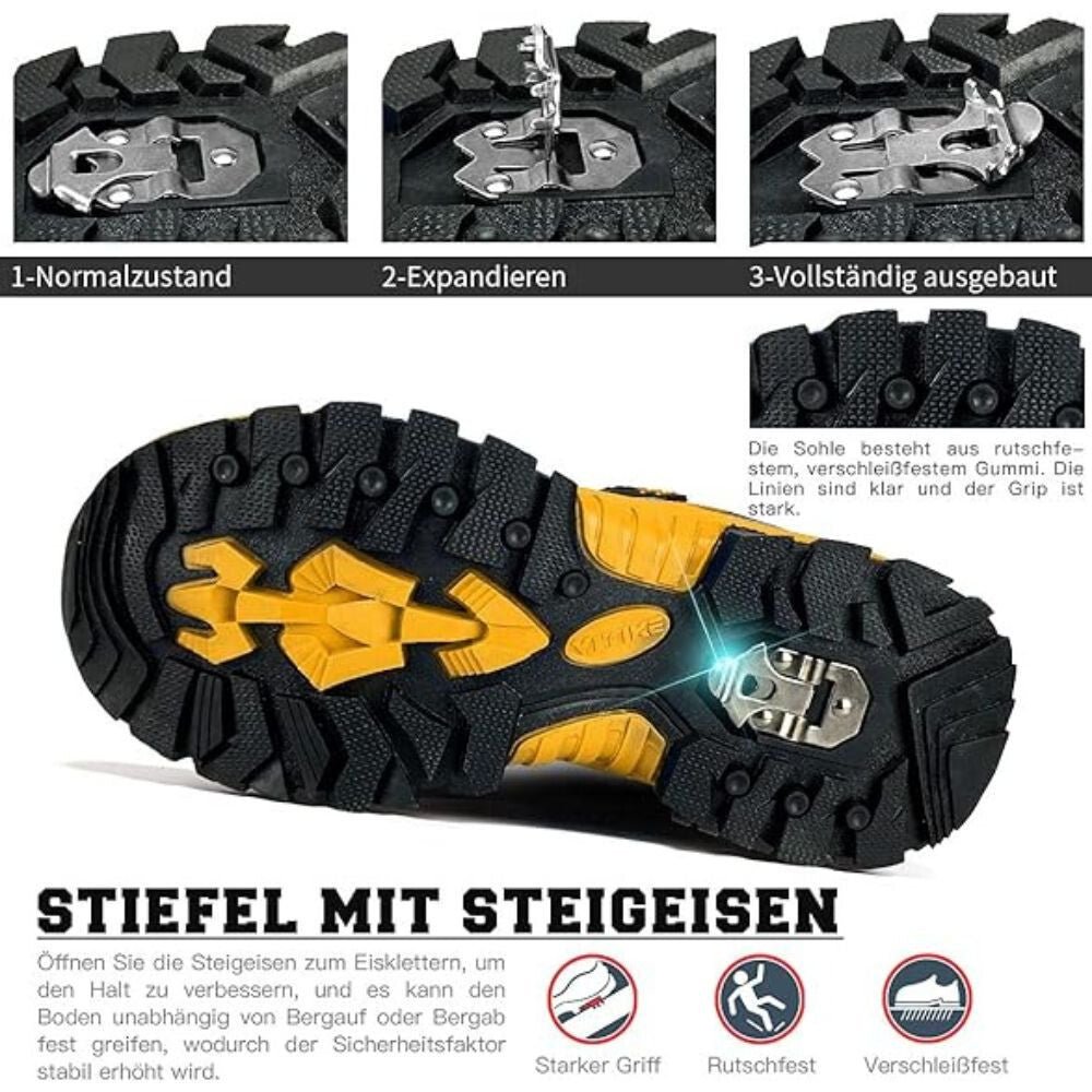 ASHION Gyerek Téli Cipő 32 - es - Sárga - Fekete Meleg Csúszásgátló Lábbeli - BShopy32 - es gyerekcipőASHION gyerek cipőcipő iskolábaX001F7HLB1_2