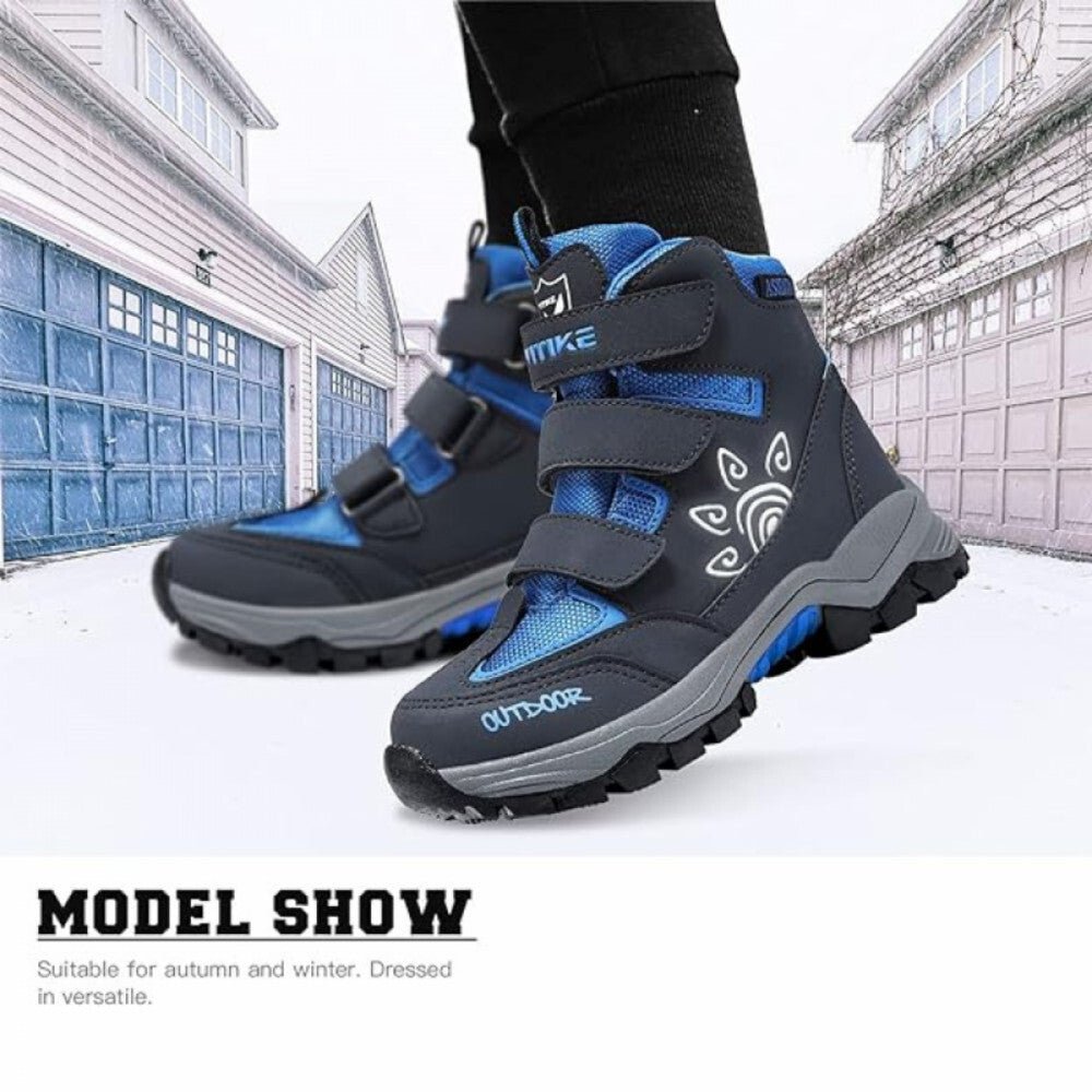 ASHION Gyerek Téli Cipő 33 - as - Sötétkék - Fekete Meleg Csúszásgátló Lábbeli - BShopy33 - as gyerekcipőASHION gyerek cipőcipő iskolábaX001F7D4KN_3