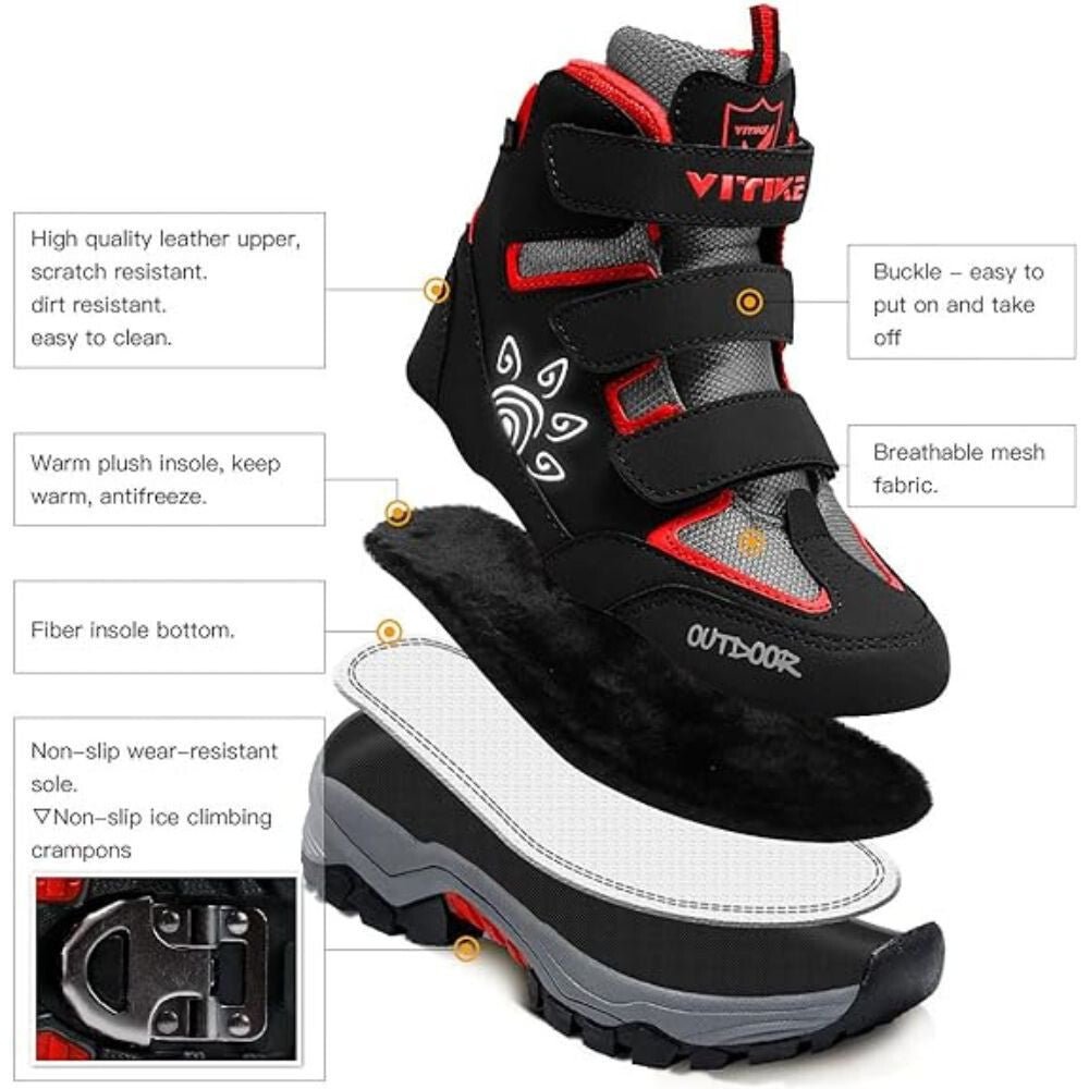 ASHION Téli Cipő 28 - as (Piros - Fekete) - BShopy