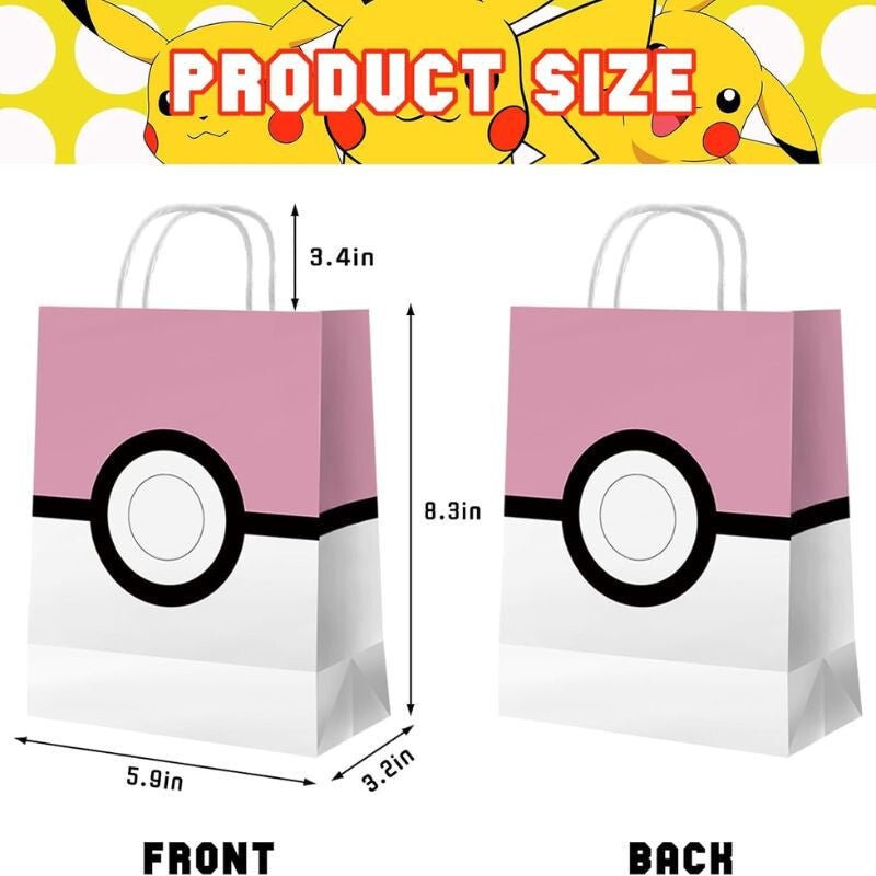 Azyre 16 darabos Pokemon Labda Témájú Születésnapi Ajándéktáska Készlet Gyerekeknek - BShopy