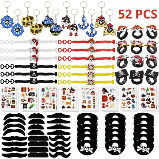 BABYCAREV 52 db - os Farsangi Kalóz Jelmez Kiegészítő Szett Gyerekeknek - BShopyX001C47ZEZ_0