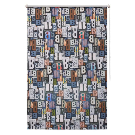 B.Banani Klemmfix Sötétítő Roló - 77 x 150 cm, Színes Betűmintás - BShopy6971583929344_0
