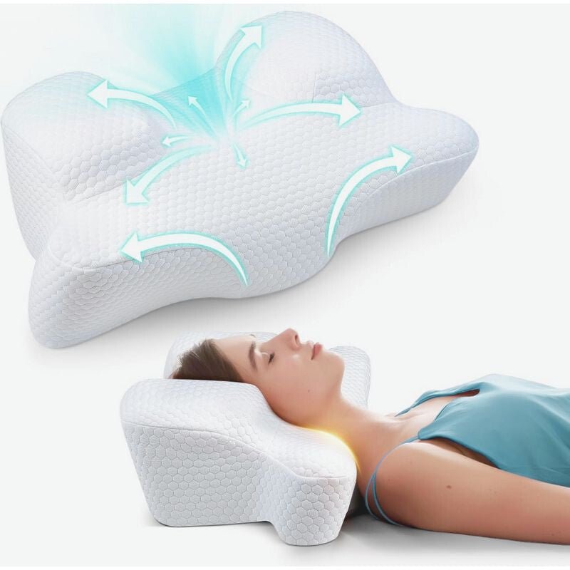 Benazcap Memory Foam Szépségpárna - Fehér, Arcbőrbarát - BShopy